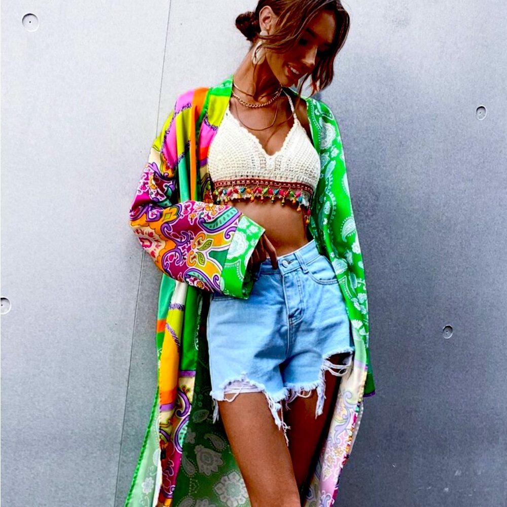 Kimono Colorful Print Ready for Summer